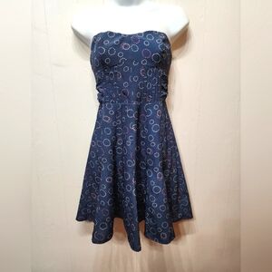 American Eagle Dress Size 2 Strapless Mini Navy Casual Summer C204